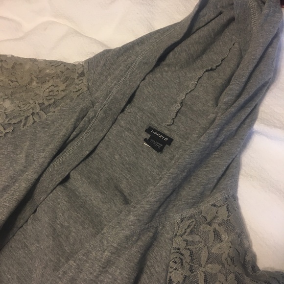 torrid Sweaters - Torrid grey hooded cardigan
